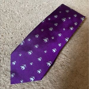 Brooks Brothers Purple Tie with Logos!